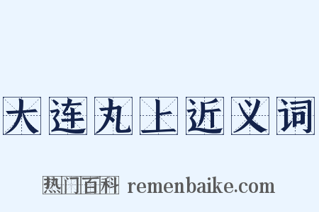 大连丸上近义词是什么意思的图片